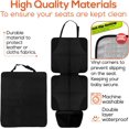 thumbnail image 4 of Trobo Car Seat Protector + 4 Pocket Storage Backseat Organizer, Durable Waterproof Carseat Cover for Child Car Seat and Kick Mats Back Seat Protector for Leather Seats, Kids Feet, Travel Accessories, 4 of 7
