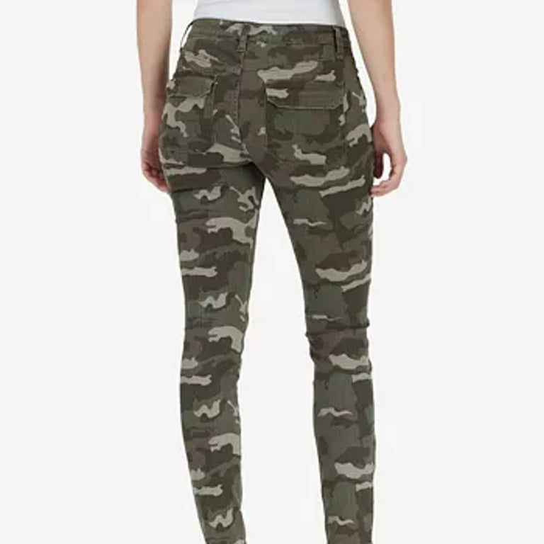 William Rast Women s Jane Skinny Camo Cargo Pants Green Size 25