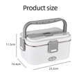 thumbnail image 4 of Electric Lunch Box Food Heater,1.8L 60W Portable Heated Lunch Box Ith Spoon And Fork,Heated Lunch Box Set for 110/220V+12V/24V,Dual Power Supply Interface, 4 of 7