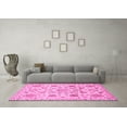 thumbnail image 3 of Ahgly Company Indoor Round Abstract Pink Modern Area Rugs, 6' Round, 3 of 4