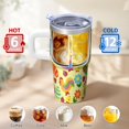 thumbnail image 6 of 20oz Chicken Character Tumbler with Handle Insulated Travel Mug Useful Birthday Christmas Gift for Chicken Fans Women Men Fits Car Cup Holders Comfortable Grip Durable Material Daily Hydration, 6 of 6