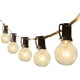 thumbnail image 1 of Guirnalda de luces para exteriores G40 de 25 pies con 27 bombillas de vidrio Edison (2 de repuesto), luces navideñas colgantes conectables a prueba de agua para patio trasero, porche, balcón, fiesta,, 1 of 4