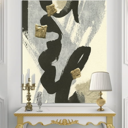 - DESIGN ART Designart 'Glam Collage II' Modern & Contemporary Premium Canvas Wall Art - Black