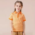 thumbnail image 5 of Huanglei Toddler Boys Girls Short Sleeve Summer Casual Striped Gentleman Tops Holiday Shirts T Shirt Boys' Graphic Tees Breathable Trendy Tops, 5 of 8