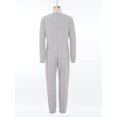 thumbnail image 4 of Doomiva Children's Special Needs Adaptive Clothing One Piece Anti-strip Romper Long Sleeve Zip Back Overall Jumpsuit Grey 16, 4 of 7