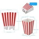 thumbnail image 2 of 50 cajas de palomitas de maíz a rayas rojas y blancas, pequeños envases de papel para dulces, bolsas de palomitas de maíz retro para fiestas, cumpleaños, noche de cine Afortunado Sencillez, 2 of 5