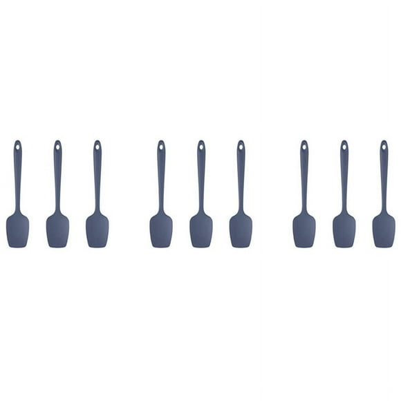 9 Pcs Silicone Spatula Black High Temperature -Free Rubber Spatula Cooking and Baking Kitchen Spatula