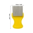 thumbnail image 3 of Unique Bargains 1 Pc Durable Slim Waist Type Pet Grooming Brush for Pet 3.54"x1.89" Yellow, 3 of 5