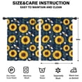 thumbnail image 2 of Blackout Kids Curtains,DarkBlue Sunflower Bee Pattern Childrens Insulated Curtains Set Of 2,Bedroom Essentials,Toddler Room Decor 42"x54", 2 of 5