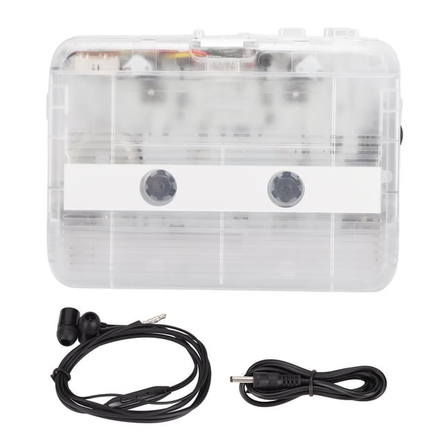 Reproductor de casete de radio FM Estilo clásico Reproductor de cinta portátil multifunción Bluetooth 5.0 Transparente