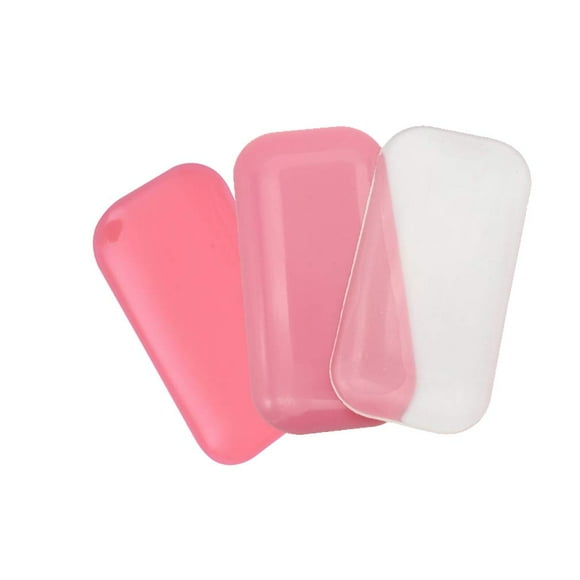 Lash Pad 3Pcs Silicone False Eyelash Holder Fits All Eyelash Extension Holder Lash Tool, Professional Eyelash Extension Supplies 11 x 5.5cm,Pink and Transparent