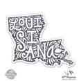 thumbnail image 1 of Louisiana Shape Cute Letters Native Local - 12" Vinyl Sticker Waterproof Decal, 1 of 1