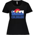 thumbnail image 3 of Inktastic Colorado Flag and Skyline Women's Plus Size T-Shirt, 3 of 5