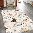 thumbnail image 4 of Area Rug 48×72in, Spring Butterfly Flower Leaves Floor Carpet Living Room Rug, Vintage Floral Seamless Non-Slip Welcome Mat Indoor Rugs for Bedroom Dining Room, 4 of 9