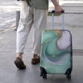 thumbnail image 3 of Green Purple Gold Marble Pattern Luggage Cover Fashion Suitcase Cover Baggage Covers Fit 25-28 Inch Luggage (Go Travel), 3 of 5