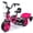 Pink, variant on 12V Kids Ride On Electric Tricycle with Detachable Cargo Trailer, Toddler Electric Bike with LED Headlight, Bluetooth Music, Adjustable Seat, EVA Wheels for Ages 2-5, Red