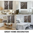 thumbnail image 4 of Farmhouse Kitchen Window Curtains 27.5 x 39 Inch Small Short Mini Cafe Rod Pocket Rustic Wooden Barn Door Western for Living Bedroom Room Home Treatment Set of 2 Curtain Panels Drapes Tiers, 4 of 6