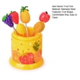 thumbnail image 3 of YAOMOBB Ensemble de Fourchettes à Gâteaux et Fruits avec Support de Rangement en Acier Inoxydable de Qualité Alimentaire en Forme de Fraise, 3 of 6