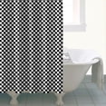 thumbnail image 4 of Black White Small Checkered Pattern Shower Curtain 72"x84" ,Bathroom Decorative Shower Curtains Set with 12 Hooks,Modern Waterproof Washable Shower Curtain, 4 of 6