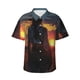 thumbnail image 1 of Balery Sunset Western Cowgirl Camisas hawaianas de manga corta para hombre, camisas playeras de corte holgado, camisas de vacaciones con botones,Medium, 1 of 7