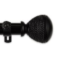 thumbnail image 2 of Woven 1" Curtain Rod 66-120 inch - Black, 2 of 2