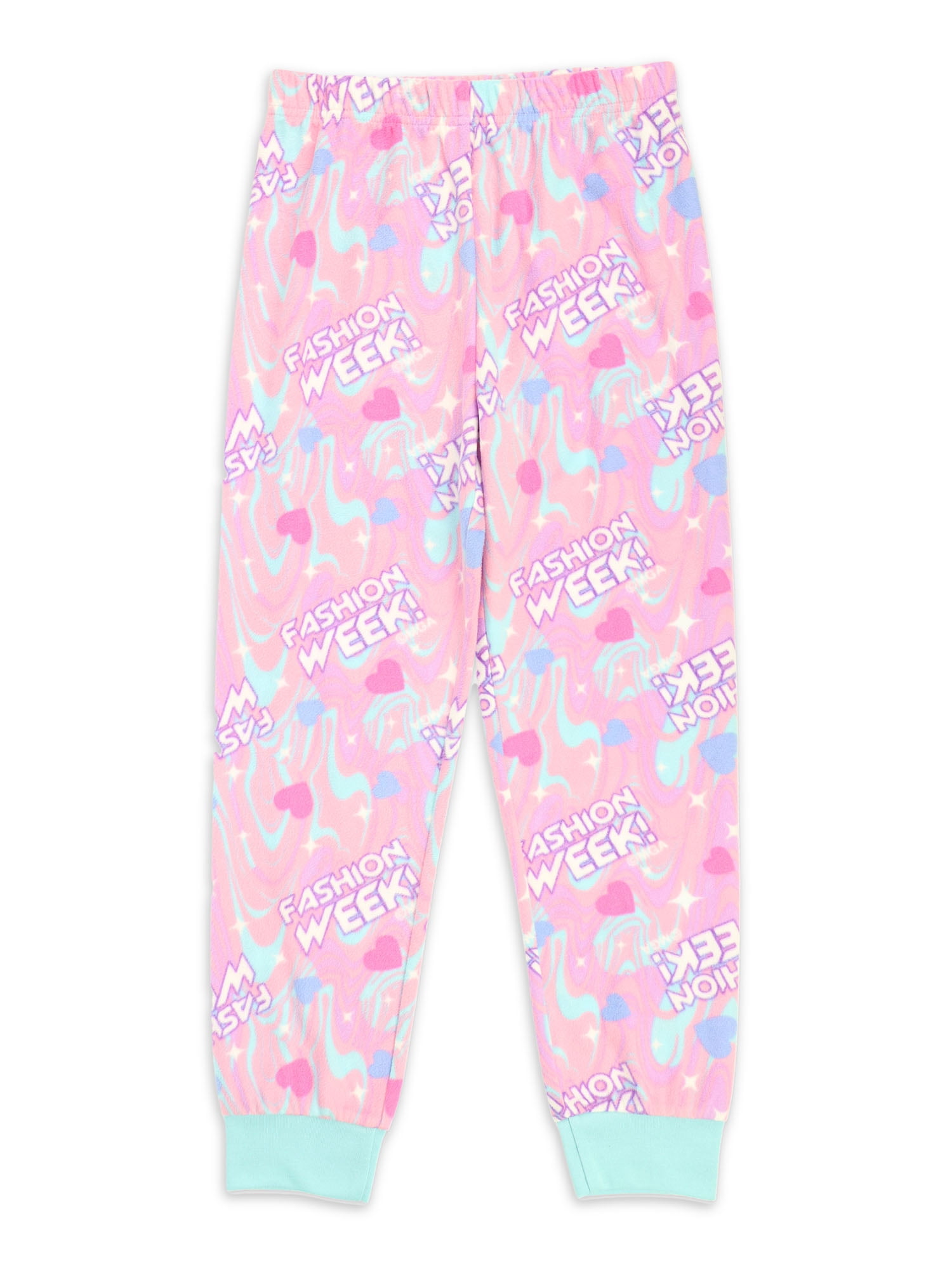 L.O.L. Surprise! Girls 2 Piece Long Sleeve Top with Pants and Slippers Pajama Set, Sizes 4-12