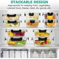 thumbnail image 5 of 34pcs Glass Food Storage Containers with Lids Set, Airtight Meal Prep Containers (17 Containers & 17 Lids), Black, 5 of 7