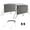 Gray, variant on Danolapsi 3 Bow Bimini Tops for Boats with Mesh Sidewalls, Marine Grade Canvas, Adjustable Support Poles, Includes 2 Straps and Zippered Storage Boot, PU Coated Fabric
