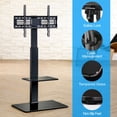 thumbnail image 4 of FITUEYES TV Stand with Mount for 32 to 65 inch TV Hight Adjustable Swivel TV Stand Tempered Glass Base, 4 of 9