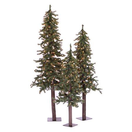 vickerman natural triple alpine pre lit christmas tree set 10 ft christmas tree