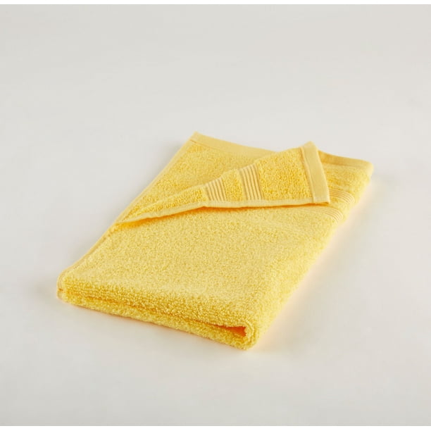 Mainstays Performance Solid Hand Towel, 26" x 16", Sunray Yellow