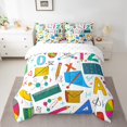 thumbnail image 2 of Fournitures Scolaires Ensemble de Literie Très Grand 7 Pcs, Ensemble de Couette à Symboles Mathématiques Réversible Article d'Étude Design Scolaire, Ensembles de Literie Ultra Doux et Respirants avec Couette, Draps, Taies d'Oreiller et Couvre-Oreillers, 2 of 5