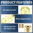 thumbnail image 4 of Perilla de cambio de coche Unique Bargains, universal para palanca de cambios de vehículos automáticos y manuales con 2 adaptadores acrílicos, 1 juego amarillo de 20 cm, 4 of 7