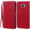 thumbnail image 1 of S7Edge Case For Samsung Galaxy S7 Case Leather Wallet On For Samsung S7 Edge Case Soft Flip Cover For Samsung S7 S 7 Edge Fundas Dark Red -Strap For Samsung S7 Edge, 1 of 6