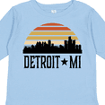 thumbnail image 4 of Inktastic Detroit Michigan Skyline Retro Boys or Girls Long Sleeve Toddler T-Shirt, 4 of 5