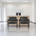 thumbnail image 2 of Scranton & Co Big & Tall Guest Chair in Black Fabric PU Arms 500 lb, 2 of 11