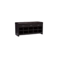 thumbnail image 4 of Homestock Antique Appeal Entryway Bench Made With Espresso Finish, Wood And Paper Veneer Material, Three Drawers, 41.8" L X 15.6" W X 20.1" H, 78 Lb, Dark Brown, 4 of 5