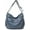 Blue, variant on Lightweight Leather Multi-Pocket Shoulder Bag for Women - Retro Sling Medium Travel Purses