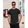 thumbnail image 2 of COOFANDY Stretch Fitness T-Shirt Men Gym Short Sleeve Quick Dry Muscle Tee Black XL, 2 of 4