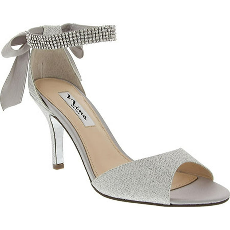 Nina silver wedding shoes sales