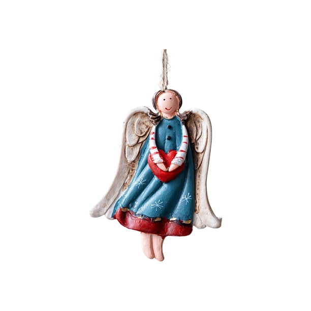 Decoraciones Del Árbol de Navidad Retro Resina Navidad Niña Ornamento Colgante Decoración Del Árbol de Navidad Árbol de Navidad Pequeño
