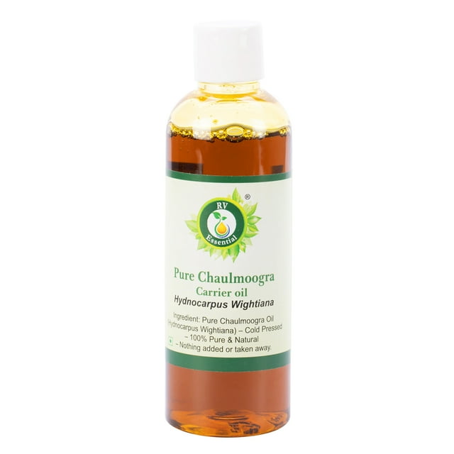 Huile de Chaulmoogra Hydnocarpus Wightiana pour les Cheveux pour la Peau Pure Naturelle Pressée à Froid Non Raffinée 100ml 3.38oz par R V Essential