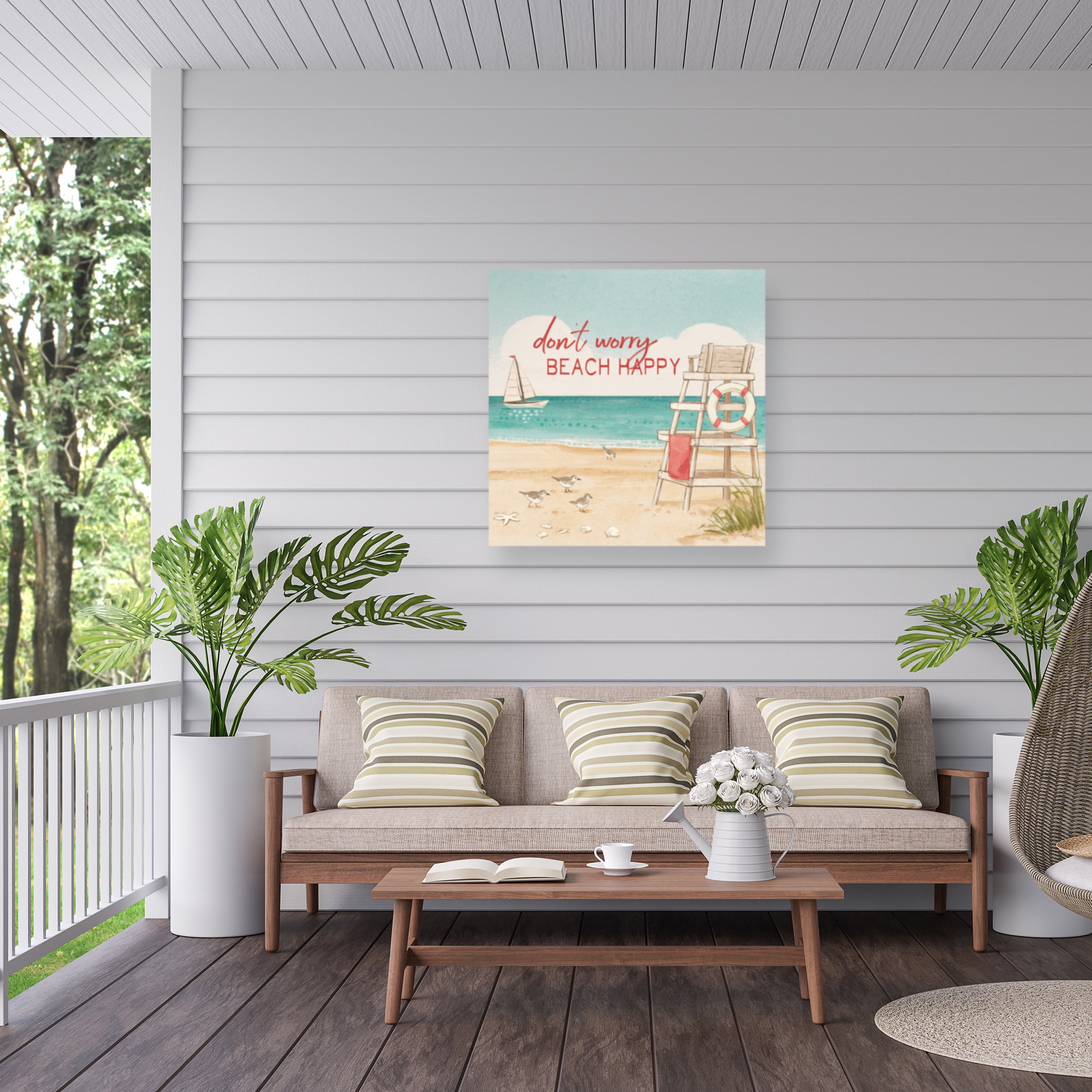 Janelle Penner 'Beach Time III' Outdoor Canvas 24x32