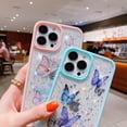 thumbnail image 4 of case for iPhone 14 Pro Max 6.7" Glitter Butterfly Case - Slim, Soft Silicone Gel Bling Cover for Women & Girls, 4 of 7