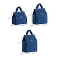 thumbnail image 3 of Waterproof Women Travel Outdoor Picnic Tote Letter Casual Bag Food Drink Cooler Bag Storage Bags Lunch Bag Lunch Box Lunch Organizer Canvas Handbag NAVY BLUE S, 3 of 8