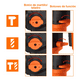 thumbnail image 4 of Rotomartillo electroneumático 32k frecuencia de 60Hz con 1500W de potencia 110V Naranja/Negro, 4 of 5