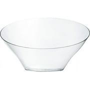 PLASTICPRO Angled Plastic Serving Bowls Clear Disposable Bowls Party Supplies, Small 8-Pack