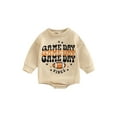 thumbnail image 2 of Baby Football Outfit Boy Girl Game Day Sweatshirt 3M 6M 12M 18M Bubble Bodysuit Onesie Newborn Thanksgiving Outfit Fall Clothes, 2 of 10