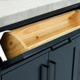 thumbnail image 4 of Ariel Hepburn 73 In. Double Rectangle Sink Vanity With 1.5 In. Carrara White Countertop In Midnight Blue, 4 of 9