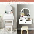 thumbnail image 5 of Costway Wall Mounted Vanity Makeup Dressing Home Furniture 2Drawer, 5 of 10